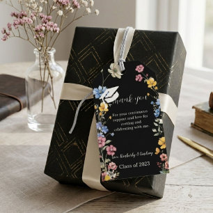 Garden Wildflower thank you Graduation party Gift Tags