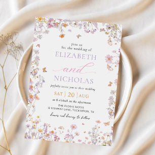 Garden Wildflower Wedding Invitation
