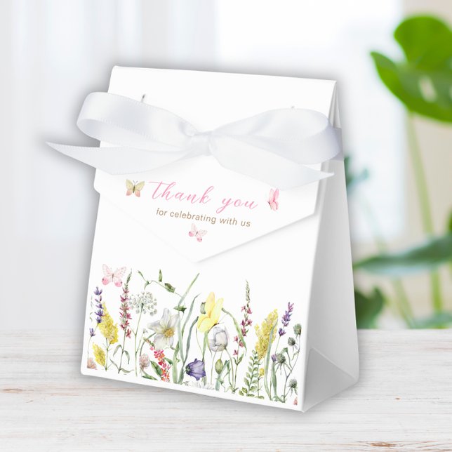 Garden Wildflowers Watercolor Favour Box (Creator Uploaded)