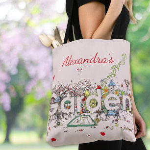 Garden Wildlife Floral Word Art Personalised  Tote Bag