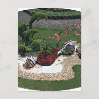 Garden with Dolphins Postcard
