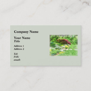 Garden With Japanese Maple Business Card