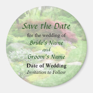Garden With Japanese Maple Save the Date Magnet