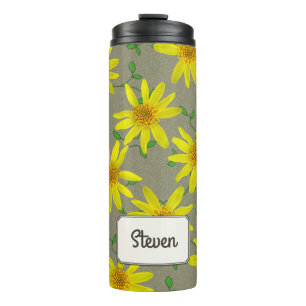 Garden Yellow Wildflower Botanical any Name Thermal Tumbler