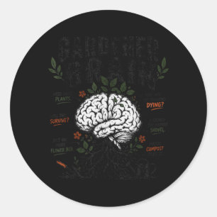 Gardener Brain Anatomy Plant Gardening Anime Classic Round Sticker