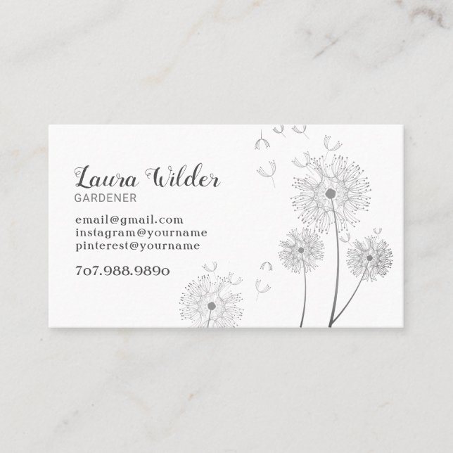 Gardener Business Card (Front)