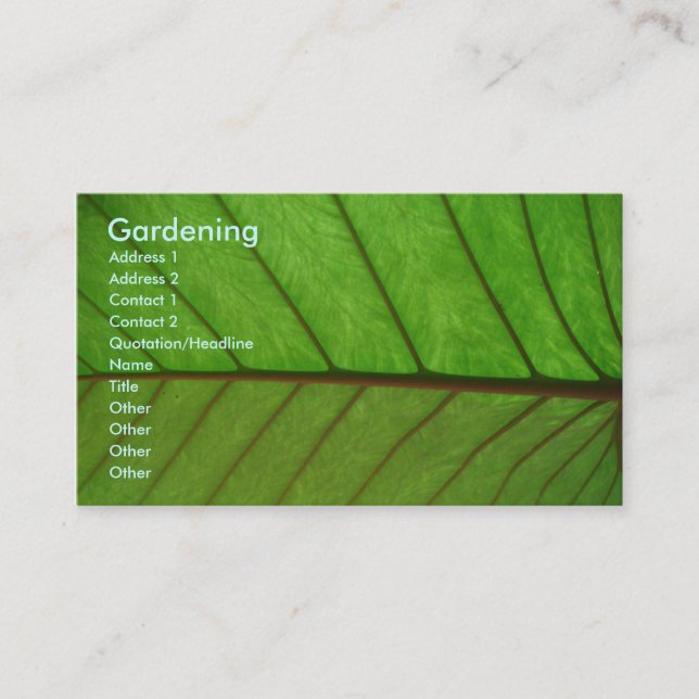 Gardener Business Card (Front)