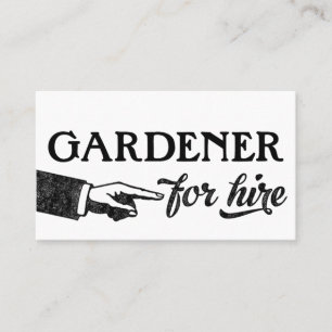 Gardener Business Cards - Cool Vintage