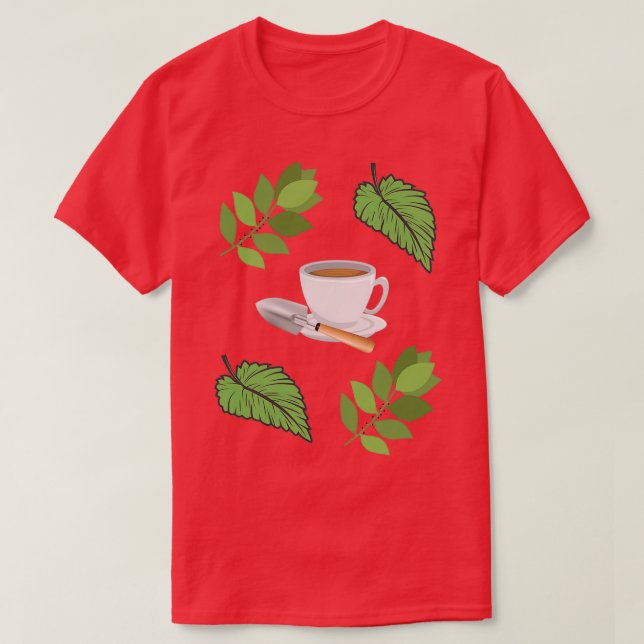 Gardener cup of coffee T-Shirt (Design Front)