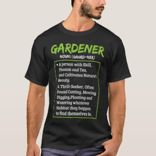 Gardener Dictionary Hobby Gardener Garden T-Shirt