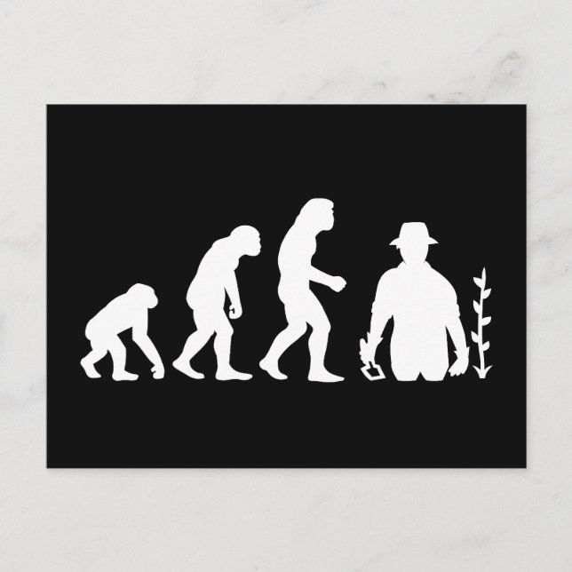 Gardener Evolution Postcard (Front)
