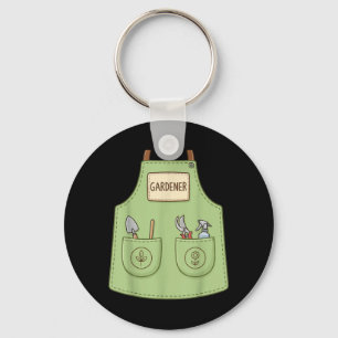 Gardener Funny Cute Gardening Horticulture Apron Key Ring
