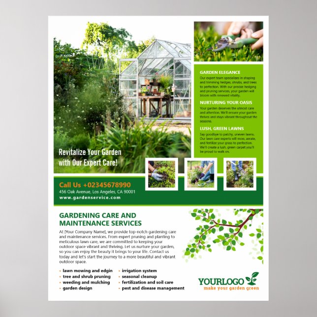 Gardener, Garden Centre, Lawn Care Poster (Front)