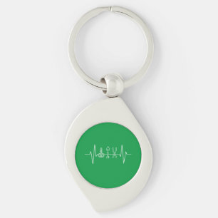 Gardener - Garden Tools Heartbeat Gardener Gift Key Ring