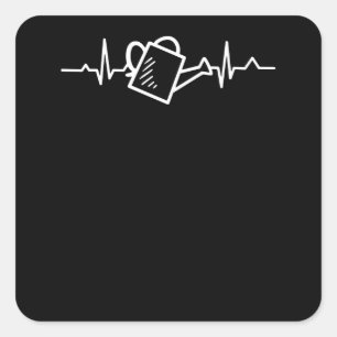 Gardener Gardening Watering Can Square Sticker