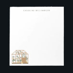 Gardener Greenhouse Illustration Personalised Name Notepad<br><div class="desc">Gardener Greenhouse Illustration Personalised Name Notepad</div>