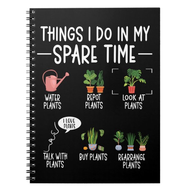 Gardener Humour Plant Whisperer Flowers Notebook (Front)