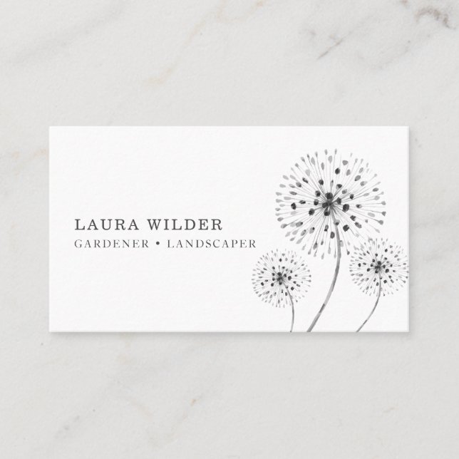 Gardener Landscaper Flowers Business Card (Front)