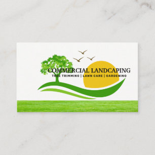 Gardener Landscaping Lawn   Cut Grass Business Card
