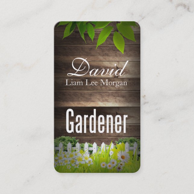 Gardener /  Landscaping / Lawn Services Business Card (Front)