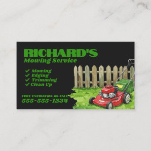 Gardener Lawn Care and Maintenance Business Card