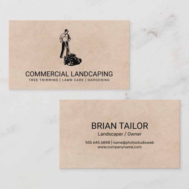 Gardener | Lawn Mower Business Card (Front/Back)