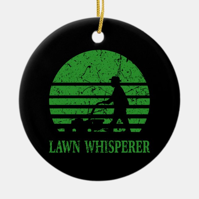 Gardener - Lawn Whisperer Ceramic Ornament (Front)