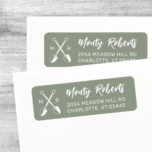 Gardener Logo with Initials   Return Address Label