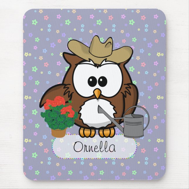 gardener owl mouse pad (Front)