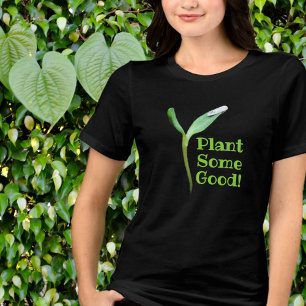 Gardener Plant Some Good Seedling Black Tri-Blend Shirt