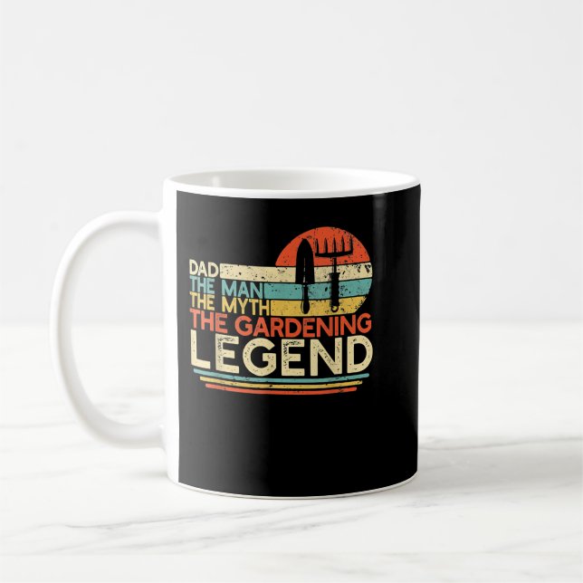 Gardener Retirement Gift Man Myth Retired Gardenin Coffee Mug (Left)