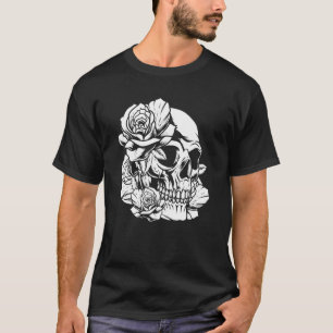 Gardener Skull Garden  Rose Gardening T-Shirt