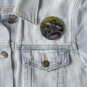 Gardener Snake Study Beyond the Skin 6 Cm Round Badge