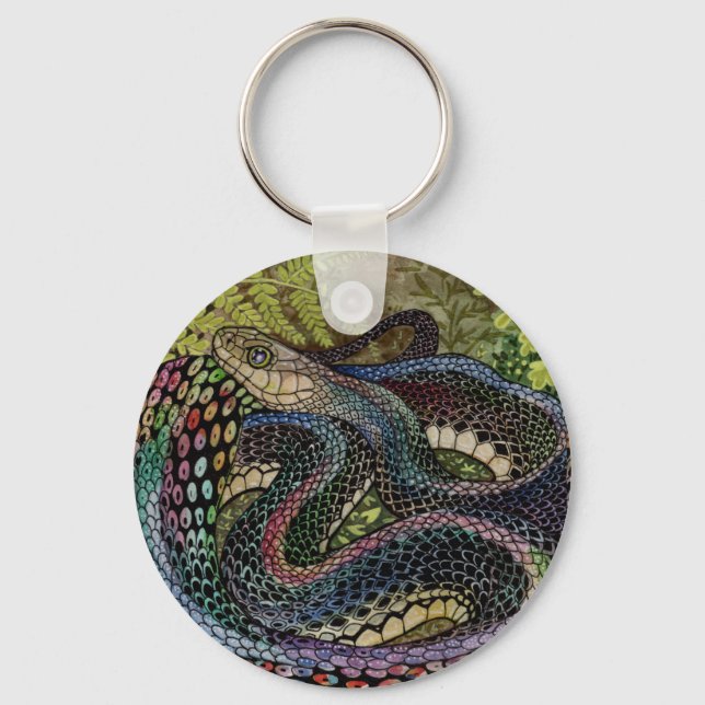 Gardener Snake Study Beyond the Skin  Key Ring (Front)