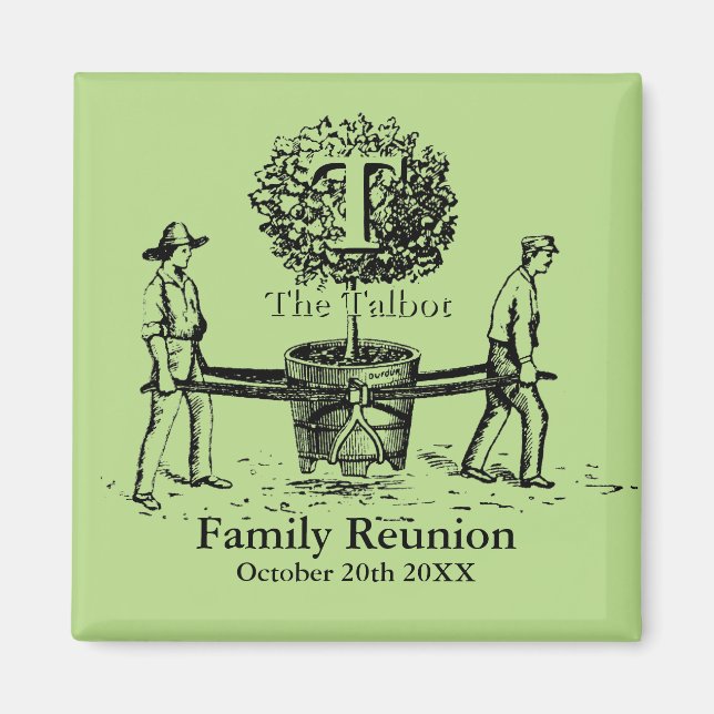 Gardeners Family Reunion Magnet with custom Name (Front)