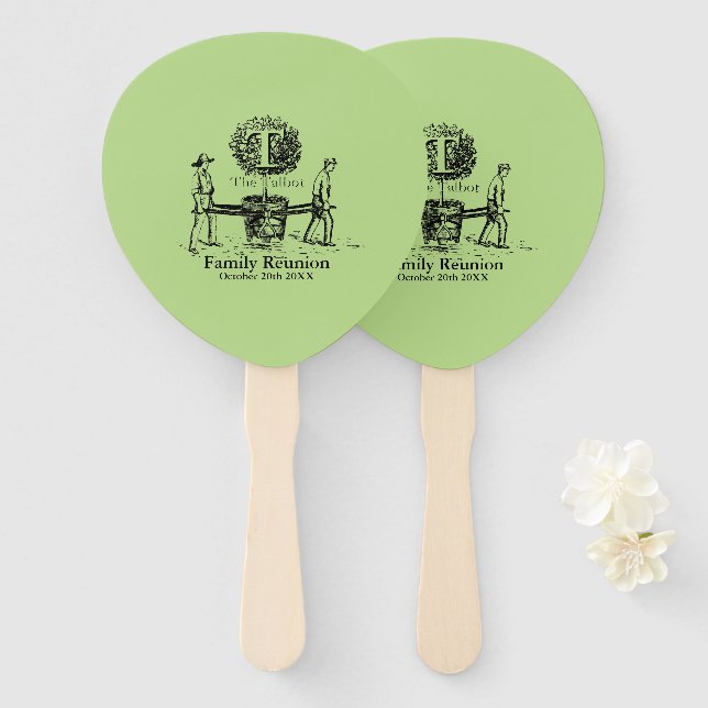 Gardeners Family Reunion personalised Han Fan (Front and Back)