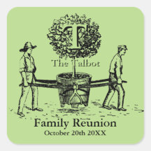 Gardeners Family Reunion Sticker with custom Name