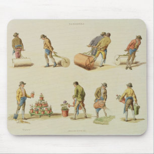 Gardeners, vol.2, plate 97, from 'Microcosm', prin Mouse Pad