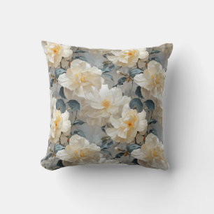 Gardenia Flowers Pattern Cushion