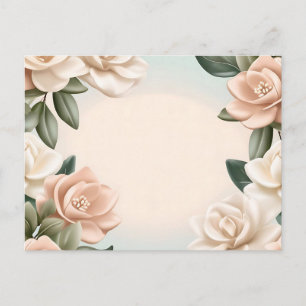 Gardenia Inspired Dreamy Pastel Postcard
