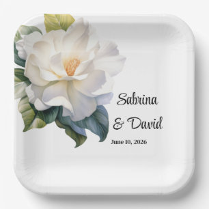 Gardenia paper plate