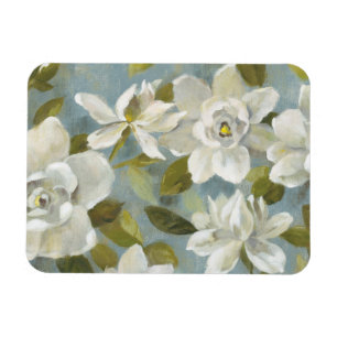 Gardenias on Slate Blue Magnet