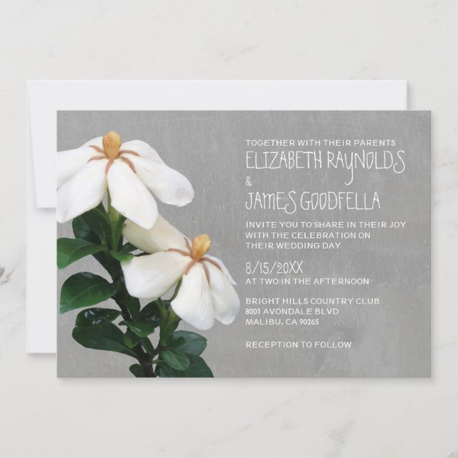 Gardenias Wedding Invitations (Front)