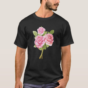 Gardening 4\Beautiful Watercolor Rose Flower Garde T-Shirt