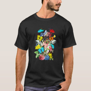 Gardening 4\Cute Butterflies Vintage Floral Botani T-Shirt