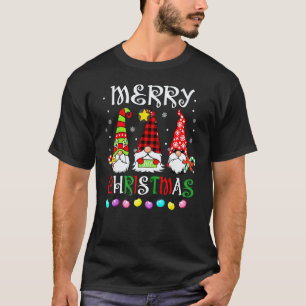Gardening 4\Gnome Xmas Pyjamas Garden Merry Christ T-Shirt