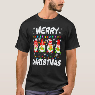 Gardening 4\Gnome Xmas Pyjamas Garden Merry Christ T-Shirt