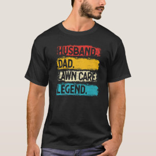 Gardening 4\Mens Husband Dad Lawn Care Legend Mowe T-Shirt