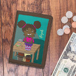 Gardening African American Girl Wallet<br><div class="desc">A cute child's wallet featuring an happy African American girl looking at her seedling growing . Personalize it with a name . Makes a great gift for kids to teach them to manage their money .
© ArianeC Illustrations-All rights reserved</div>