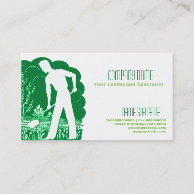 Gardening and landscape business card (Front)